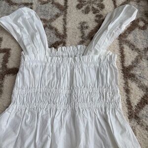 Ruffled slightly cropped tank top